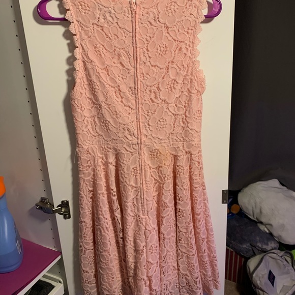 Pink Floral Lace Dress - Picture 3 of 3